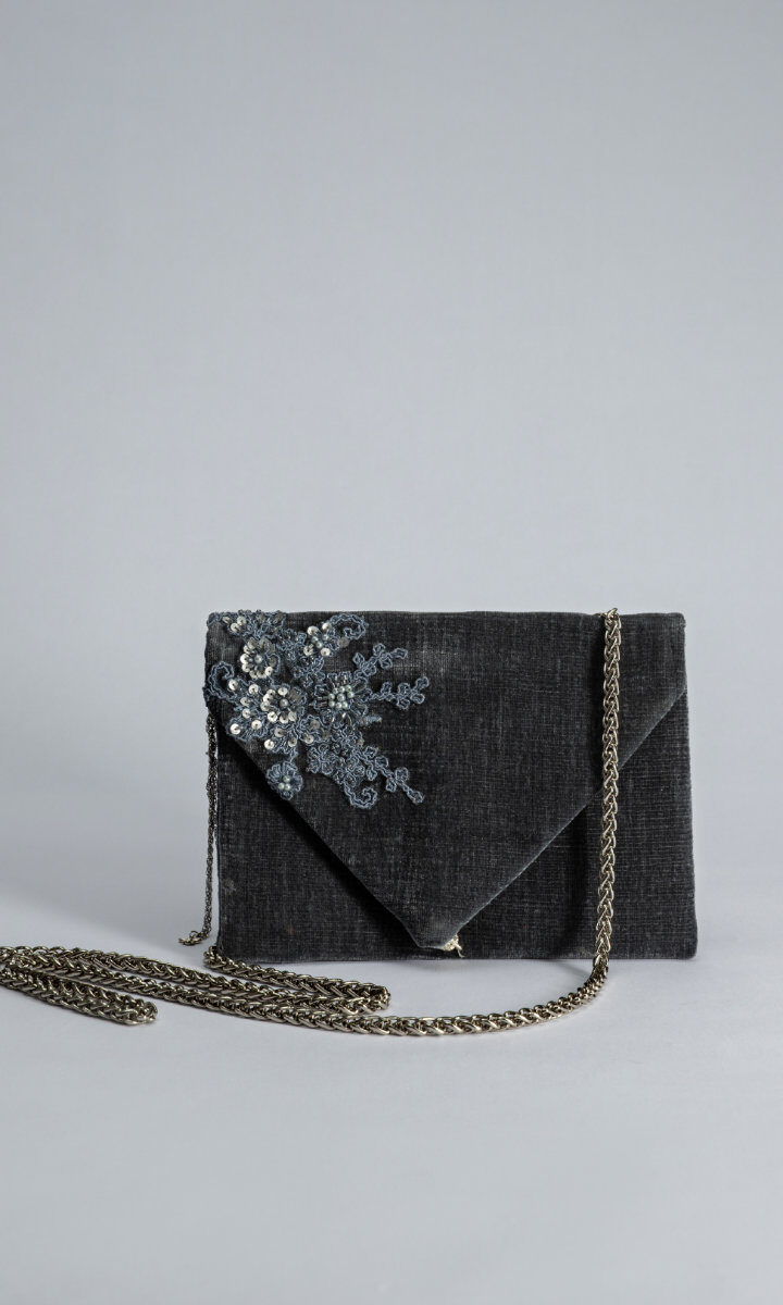 letterina velluto grigio