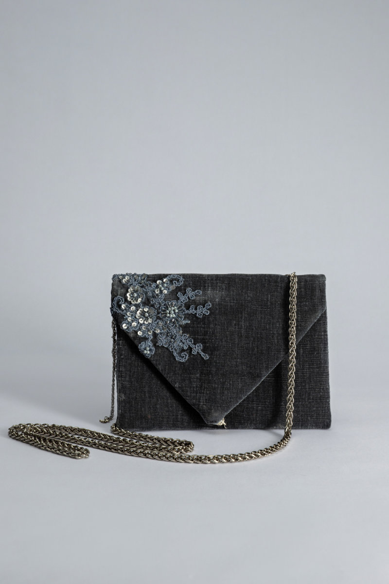 letterina velluto grigio